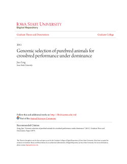 Genomic selection of purebred animals for crossbred performance