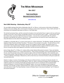 the moki messenger - San Juan Basin Archaeological Society
