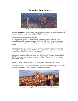 The Italian Renaissance