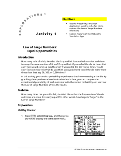 Activity 1 Law of Large Numbers: Equal Opportunities