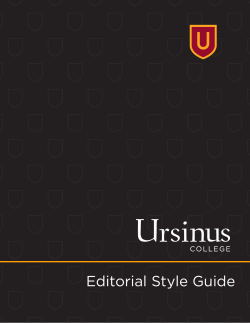 Editorial Style Guide