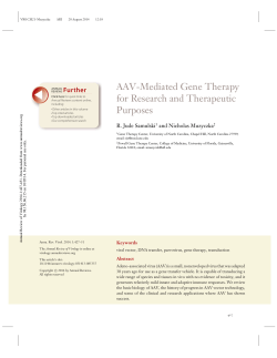 AAV-Mediated Gene Therapy for Research and Therapeutic Purposes