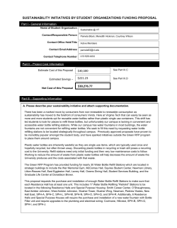 sustainability initiatives by student organizations