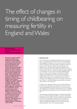 Population Trends No. 109 - Office for National Statistics