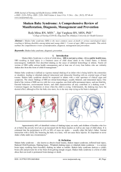 Shaken Baby Syndrome: A Comprehensive Review of