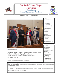 East Fork-Trinity Chapter Newsletter