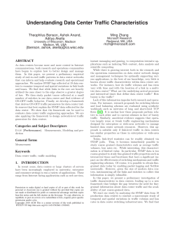 Understanding Data Center Traffic Characteristics