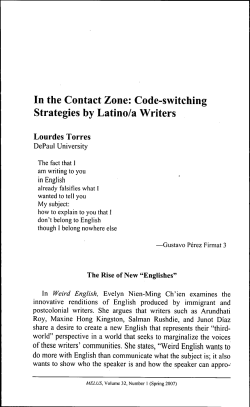 In the Contact Zone: Code-switching Strategies by
