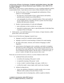 An Overview of Poetry - Africana Homestead Legacy Publishers