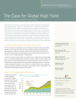 The Case for Global High Yield