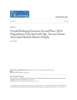 Oswald Biological Sciences Second Place: RNA