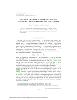 METRICAL DIOPHANTINE APPROXIMATION FOR CONTINUED