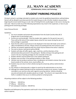 Student Parking Form - Greenville County Schools