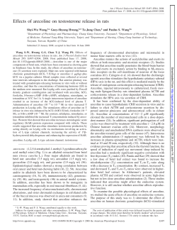 Effects of arecoline on testosterone release in rats