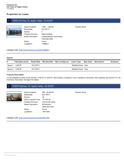 For Lease - Town of Apple Valley