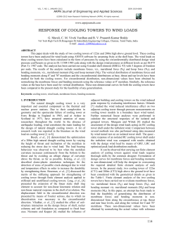 response of cooling towers to wind loads