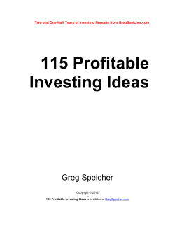 115 Profitable Investing Ideas
