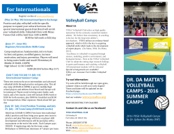 2016 Summer Coaches and Camps Flyer