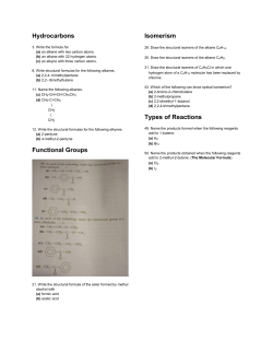 Hydrocarbons Functional Groups Isomerism Types of Reactions