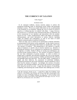 the currency of taxation
