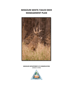 Missouri White-Tailed Deer Management Plan