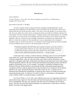 The Gates Foundation and the Price of Philanthropy