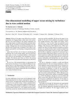 One-dimensional modelling of upper ocean mixing by turbulence