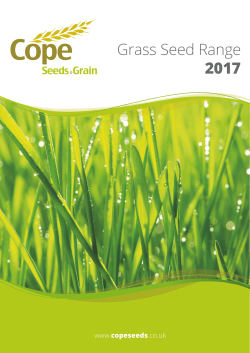 Grass Seed Range 2017