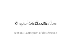 Chapter 14: Classification