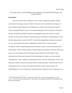 Kylie Young The Death of Nature and the Rebirth of Gaia