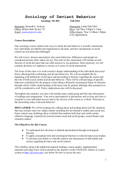 Sociology of Deviant Behavior