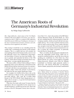 The American Roots of Germany`s Industrial Revolution