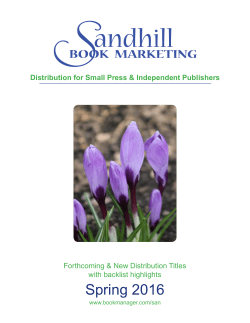 Spring 2016 - Sandhill Book Marketing
