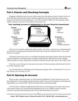 Part I - Carolina Collegiate Federal Credit Union