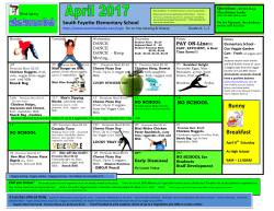 April Elementary Menu