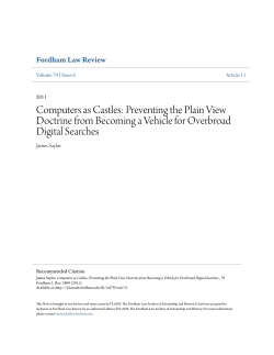 Computers as Castles: Preventing the Plain View Doctrine from