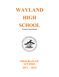 Curriculum 9-12 - Wayland Public Schools