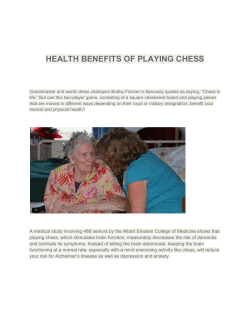 HEALTH BENEFITS OF PLAYING CHESS