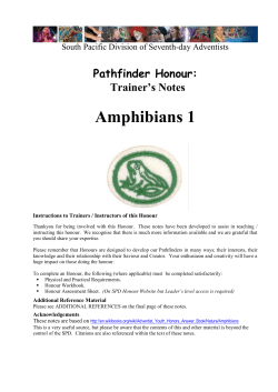 Amphibians 1 - Pathfinder Honours