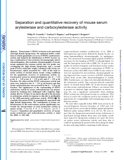 Separation and quantitative recovery of mouse
