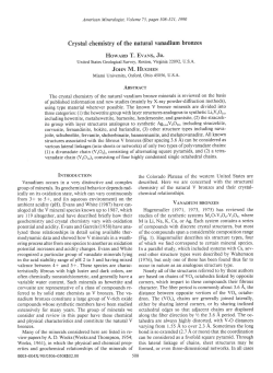 Crystal chemistry of the natural vanadium bronzes