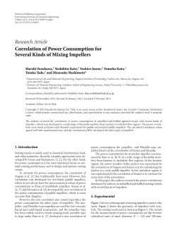 Correlation of Power Consumption for Several Kinds of Mixing