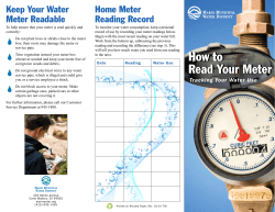 How to Read Your Meter How to Read Your Meter