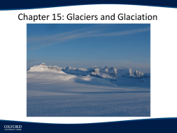 Chapter 15: Glaciers and Glaciation