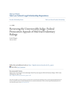 Federal Prosecution Appeals of Mid trial Evidentiary Rulings