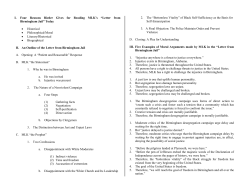 An Outline of MLK Letter from Birmingham Jail