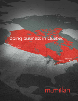 doing business in Qu&eacute;bec
