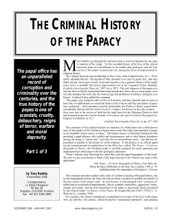 the criminal history of the papacy