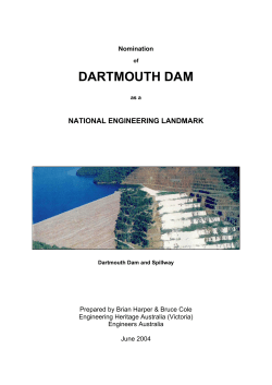 Dartmouth Dam - Nomination