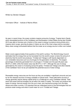 Can we harness ocean energy - Institute of Marine Affairs